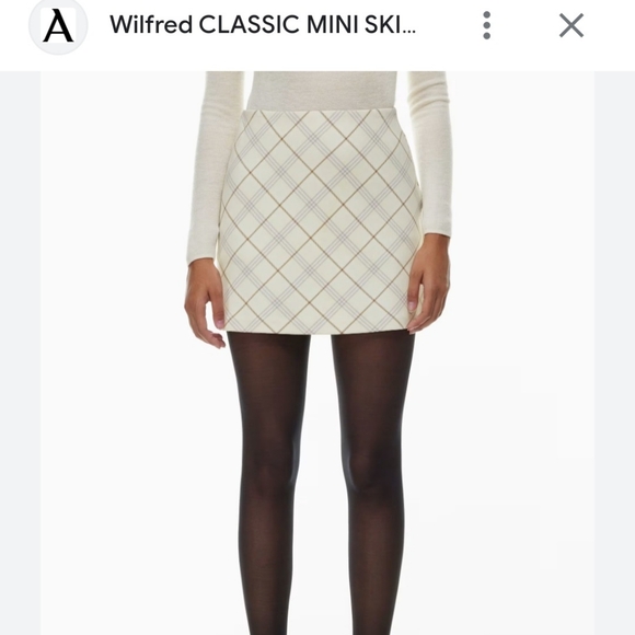 Wilfred Dresses & Skirts - Wilfred Plaid Mini Skirt